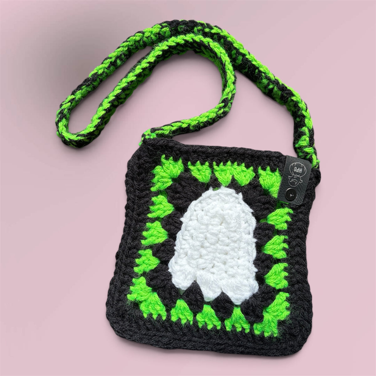 Ghost Granny Square Bag